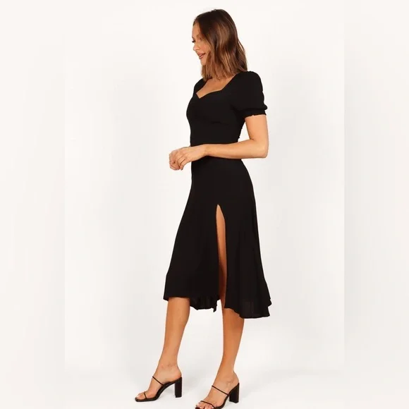 Petal & Pup Franklin Dress Sweetheart Neck Black Mini Dress Size 10 - Picture 2 of 8